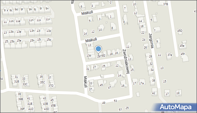 Katowice, Makuli Edwarda, 24, mapa Katowic