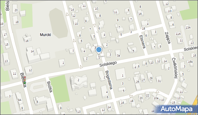 Katowice, Matejczyka Wiktora, ks., 1, mapa Katowic