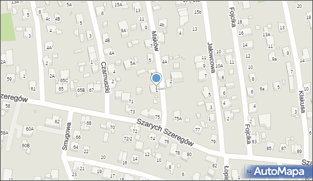 Katowice, Maków, 1, mapa Katowic