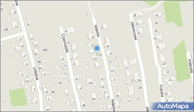 Katowice, Maków, 21, mapa Katowic