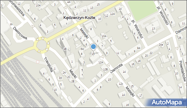 Kędzierzyn-Koźle, Matejki Jana, 10, mapa Kędzierzyna-Koźle