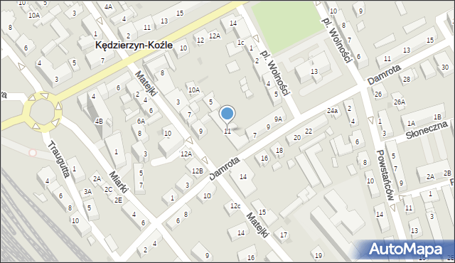 Kędzierzyn-Koźle, Matejki Jana, 11, mapa Kędzierzyna-Koźle