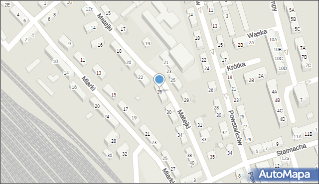 Kędzierzyn-Koźle, Matejki Jana, 26, mapa Kędzierzyna-Koźle