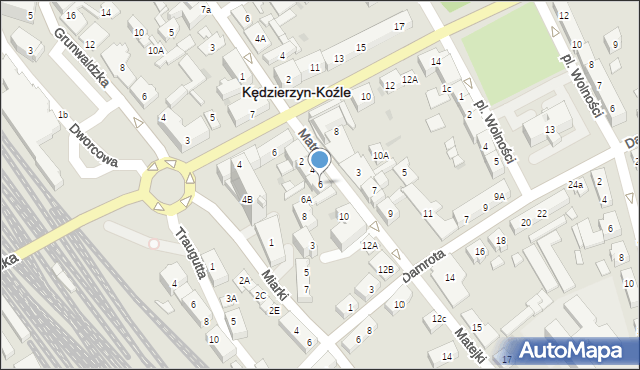 Kędzierzyn-Koźle, Matejki Jana, 6, mapa Kędzierzyna-Koźle