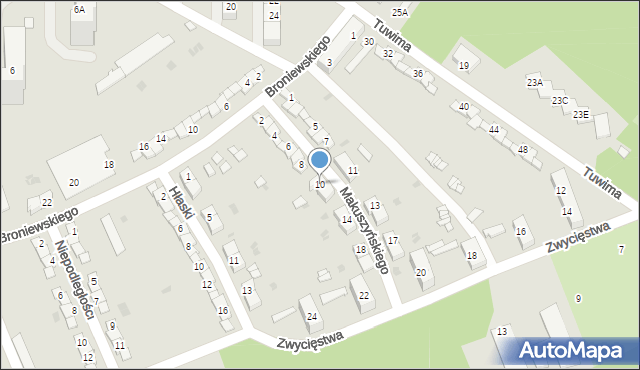 Kędzierzyn-Koźle, Makuszyńskiego Kornela, 10, mapa Kędzierzyna-Koźle