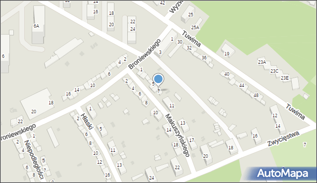 Kędzierzyn-Koźle, Makuszyńskiego Kornela, 7, mapa Kędzierzyna-Koźle