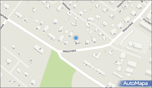 Kętrzyn, Mazurska, 38, mapa Kętrzyn