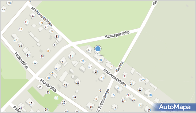 Kielce, Mahometańska, 30, mapa Kielc