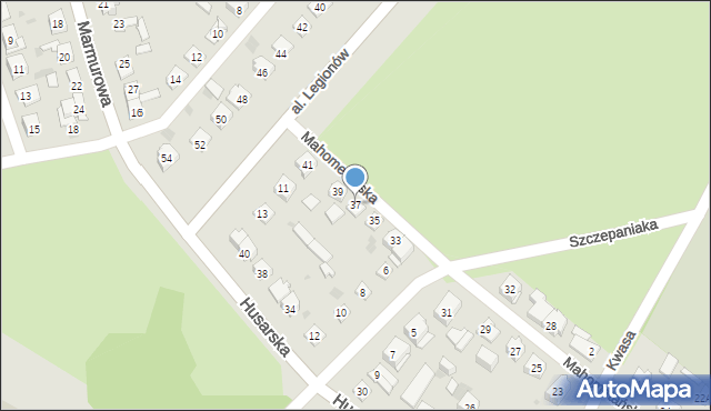 Kielce, Mahometańska, 37, mapa Kielc