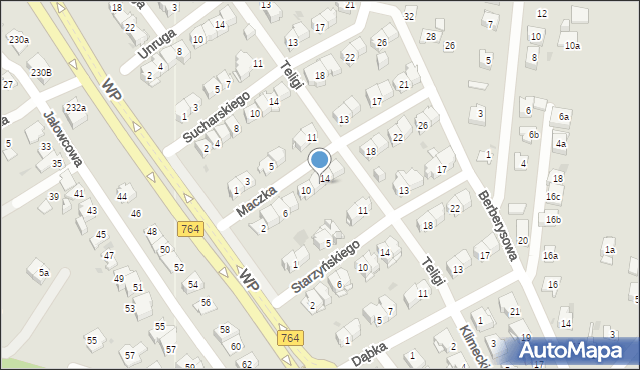 Kielce, Maczka Stanisława, gen., 12, mapa Kielc