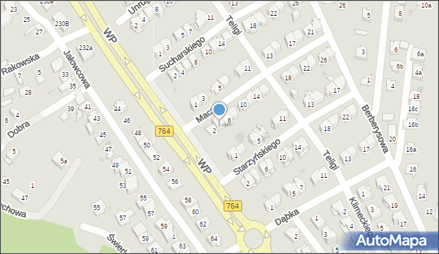 Kielce, Maczka Stanisława, gen., 4, mapa Kielc