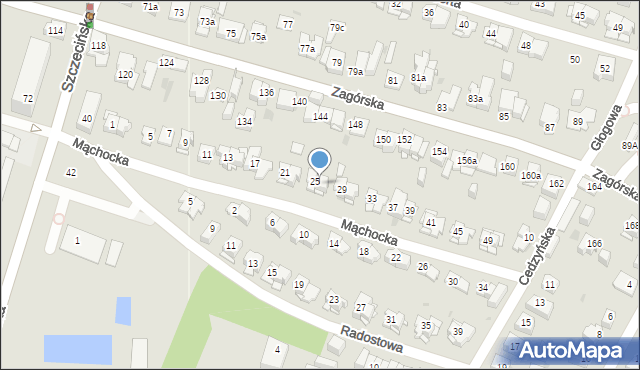 Kielce, Mąchocka, 27, mapa Kielc