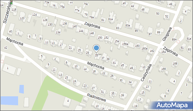 Kielce, Mąchocka, 33, mapa Kielc