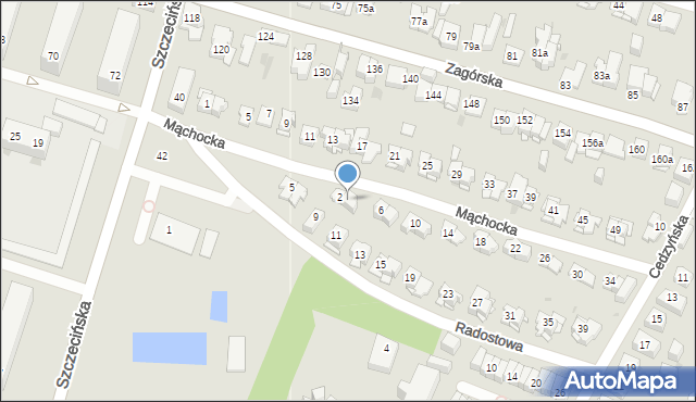 Kielce, Mąchocka, 4, mapa Kielc