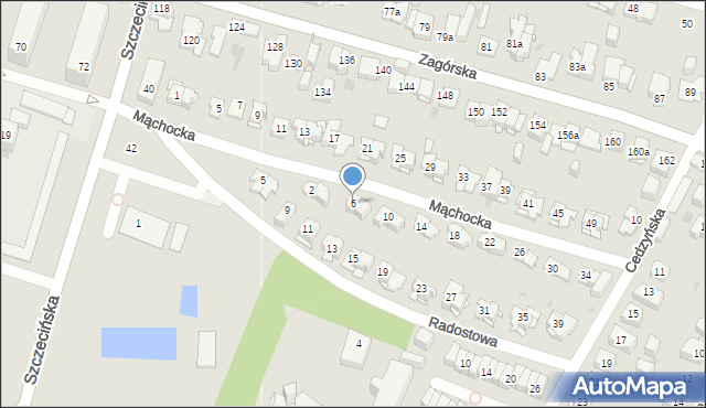 Kielce, Mąchocka, 6, mapa Kielc