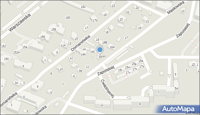 Kielce, Masłowska, 13, mapa Kielc