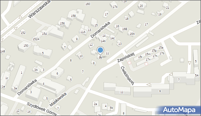 Kielce, Masłowska, 9b, mapa Kielc