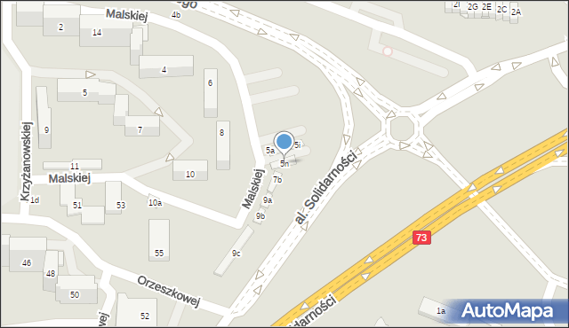Kielce, Malskiej Florentyny, 5n, mapa Kielc