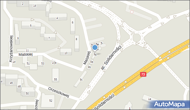 Kielce, Malskiej Florentyny, 7b, mapa Kielc