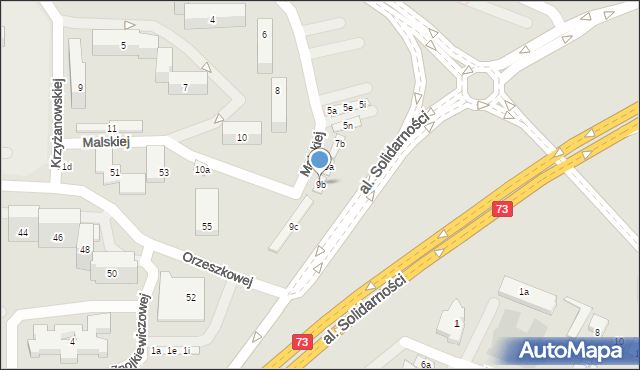 Kielce, Malskiej Florentyny, 9b, mapa Kielc