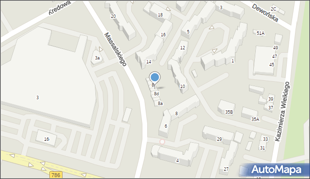 Kielce, Massalskiego Edmunda, 8e, mapa Kielc