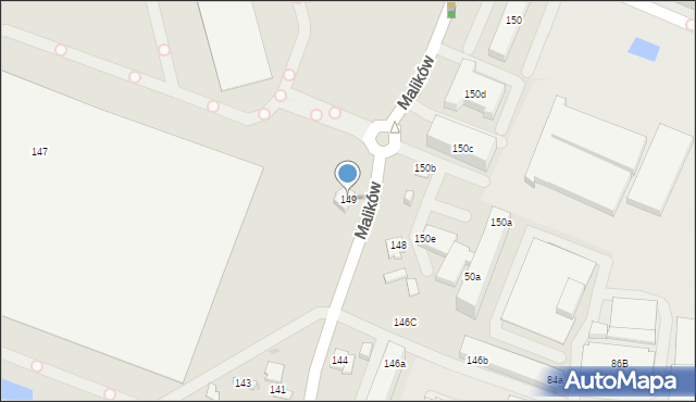 Kielce, Malików, 149, mapa Kielc