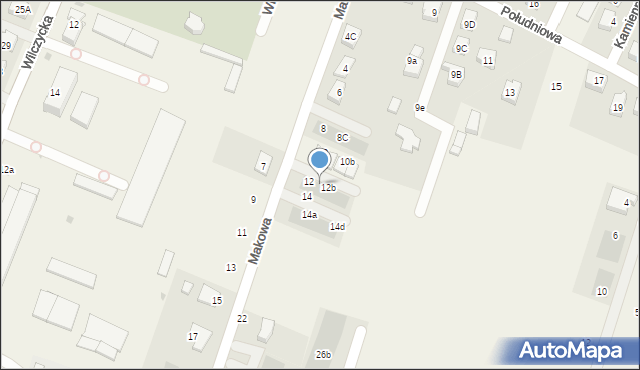 Kiełczów, Makowa, 12a, mapa Kiełczów