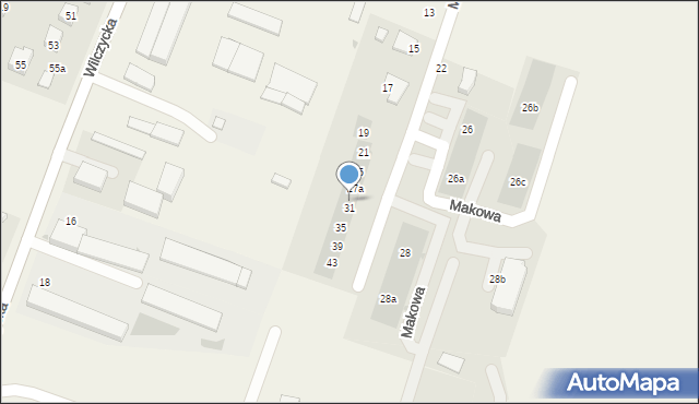 Kiełczów, Makowa, 29a, mapa Kiełczów