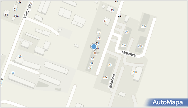 Kiełczów, Makowa, 31a, mapa Kiełczów