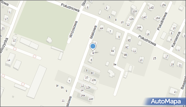 Kiełczów, Makowa, 4, mapa Kiełczów