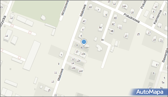 Kiełczów, Makowa, 8d, mapa Kiełczów