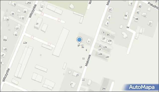 Kiełczów, Makowa, 9e, mapa Kiełczów