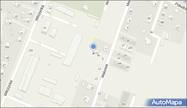 Kiełczów, Makowa, 9f, mapa Kiełczów