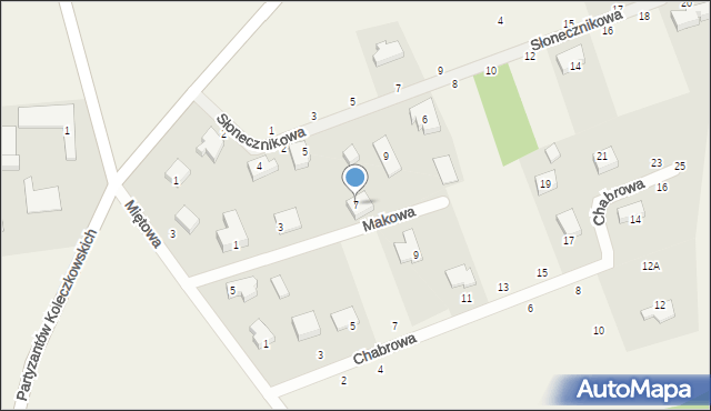 Kielno, Makowa, 7, mapa Kielno