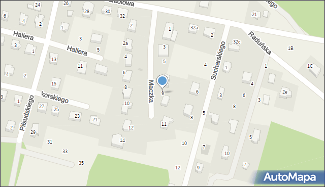 Kiełpino, Maczka Stanisława, gen., 9, mapa Kiełpino