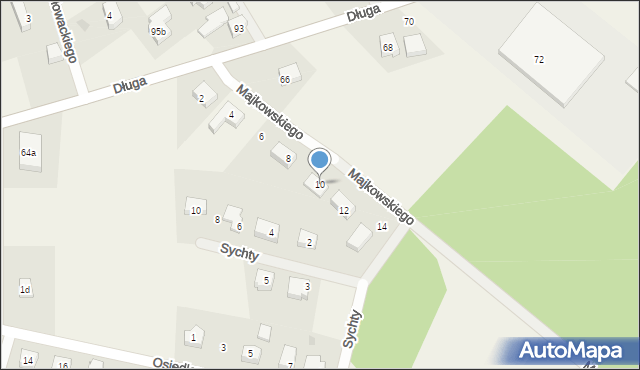 Kiełpino, Majkowskiego Aleksandra, dr., 10, mapa Kiełpino