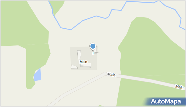 Kłączno, Małe, 1, mapa Kłączno