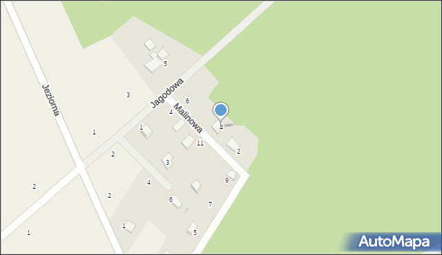 Kłączno, Malinowa, 4, mapa Kłączno