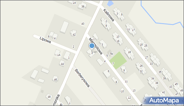 Kleszczewko, Magnoliowa, 2, mapa Kleszczewko