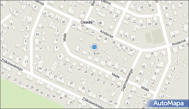 Kłobuck, Mała, 5, mapa Kłobuck