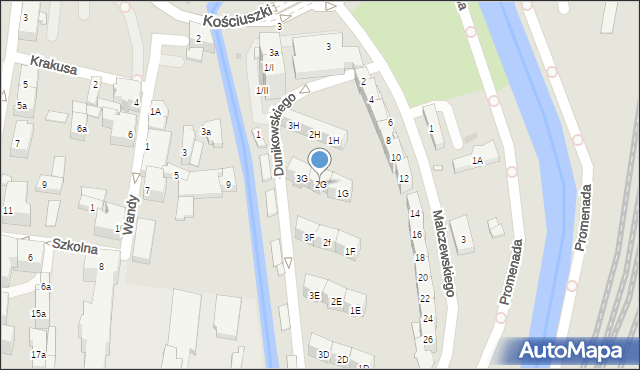 Kłodzko, Malczewskiego Jacka, 2G, mapa Kłodzka