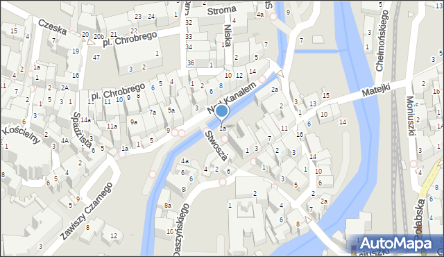 Kłodzko, Matejki Jana, 1a, mapa Kłodzka