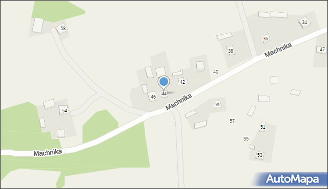 Kniazie, Machnika, 44, mapa Kniazie