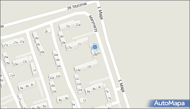 Knurów, Marynarzy, 15b, mapa Knurów