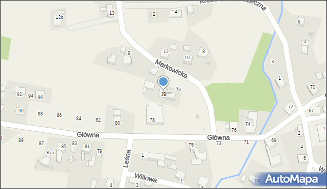 Kobyla, Markowicka, 3B, mapa Kobyla