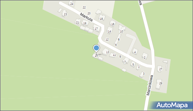 Kobyla Góra, Markula Jana, ks., 15, mapa Kobyla Góra