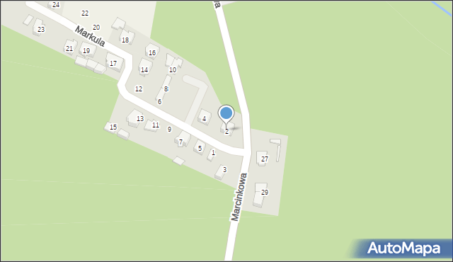 Kobyla Góra, Markula Jana, ks., 2, mapa Kobyla Góra