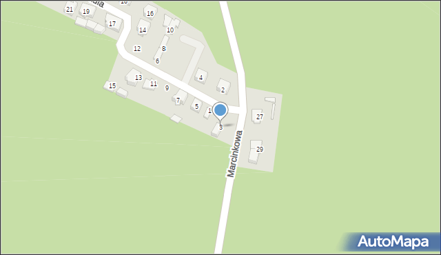 Kobyla Góra, Markula Jana, ks., 3, mapa Kobyla Góra