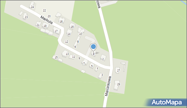 Kobyla Góra, Markula Jana, ks., 4, mapa Kobyla Góra