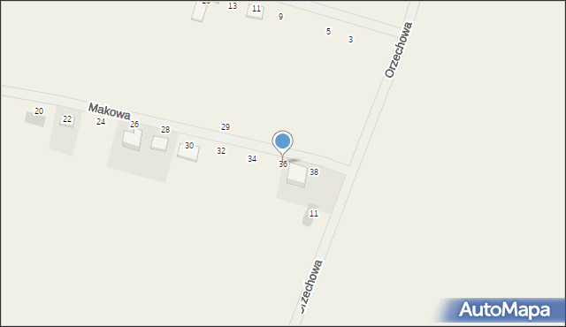 Kobylice, Makowa, 36, mapa Kobylice